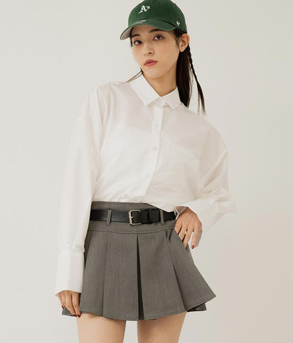 オープンスリーブ オーバー サイズシャツ 154-5505