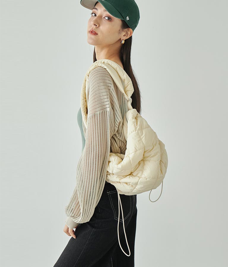 ナイロン キルティング サイド ドロスト ショルダー バッグ 159-5501