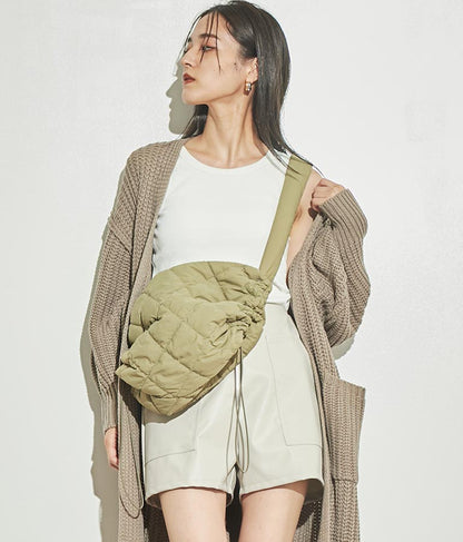 ナイロン キルティング サイド ドロスト ショルダー バッグ 159-5501