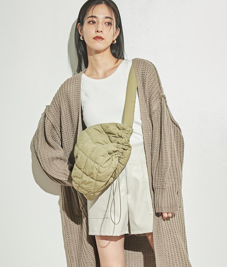 ナイロン キルティング サイド ドロスト ショルダー バッグ 159-5501