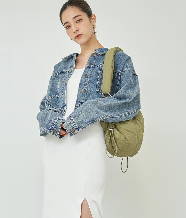 ナイロン キルティング サイド ドロスト ショルダー バッグ 159-5501