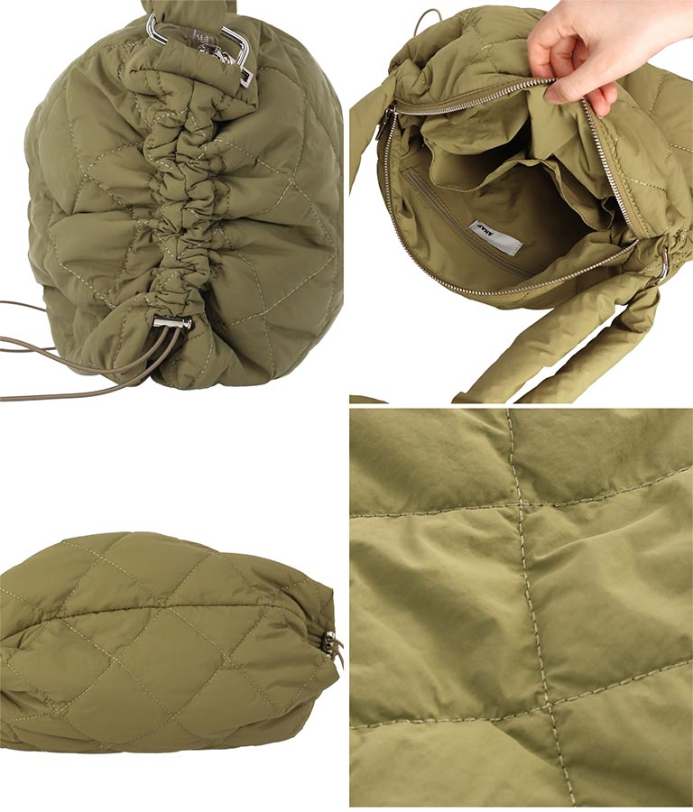 ナイロン キルティング サイド ドロスト ショルダー バッグ 159-5501