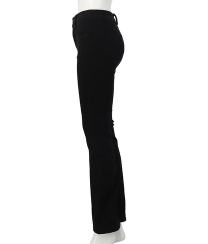 ストレッチ デニム フレアパンツ