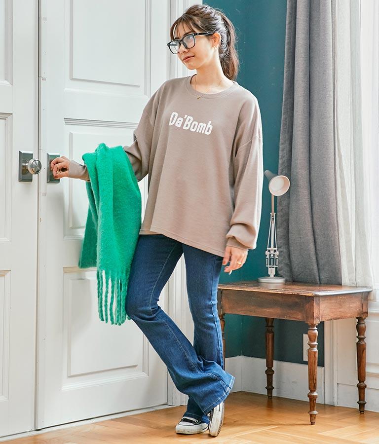 ストレッチ デニム フレアパンツ 552-5814