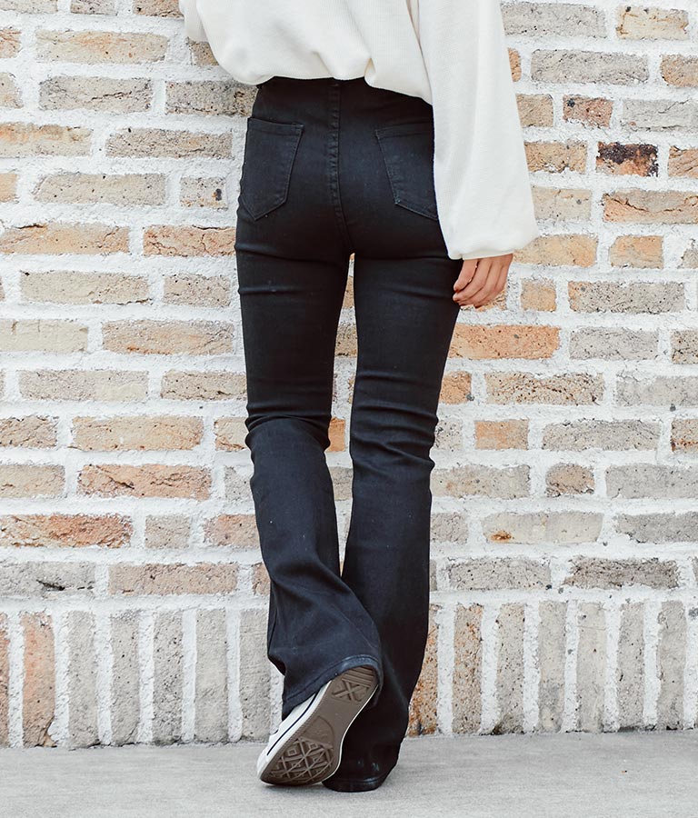 ストレッチ デニム フレアパンツ 552-5814