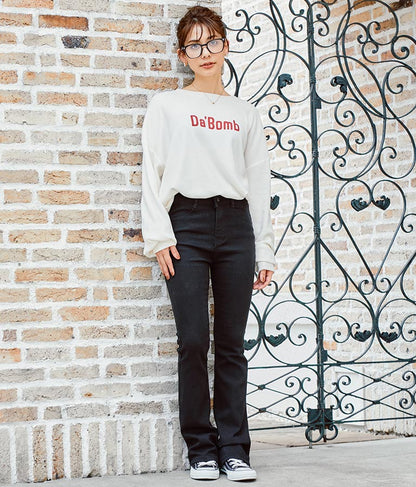 ストレッチ デニム フレアパンツ 552-5814