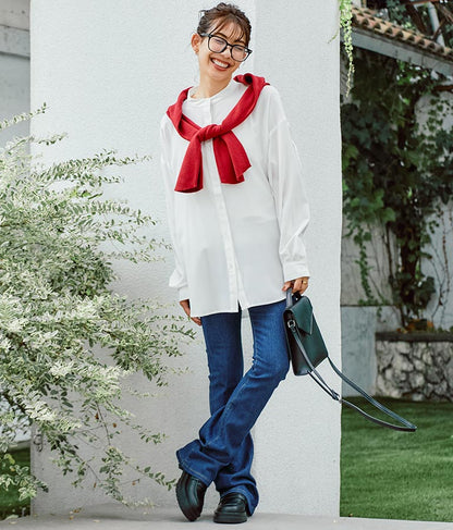 ストレッチ デニム フレアパンツ 552-5814