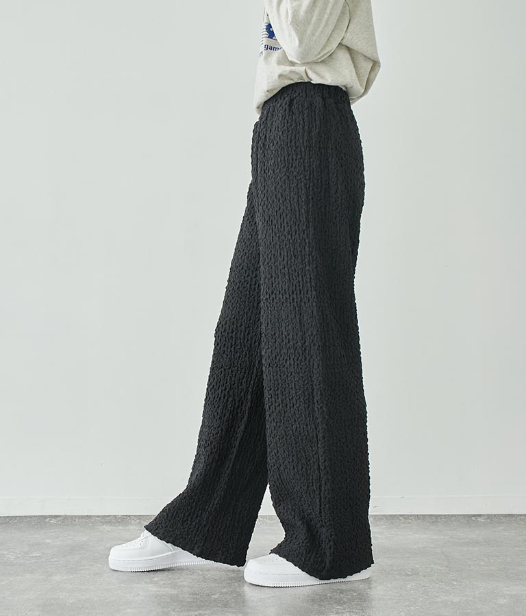 ジャガードカットソーワイドパンツ【セットアップ着用可】 792-9019