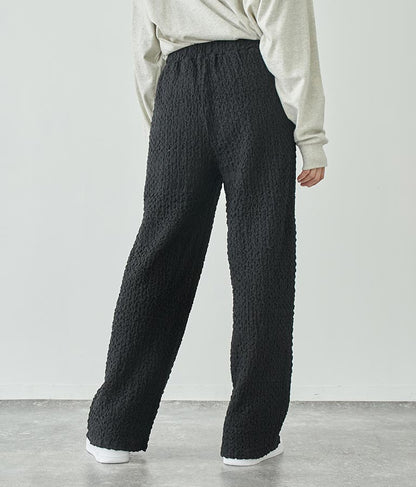 ジャガードカットソーワイドパンツ【セットアップ着用可】 792-9019