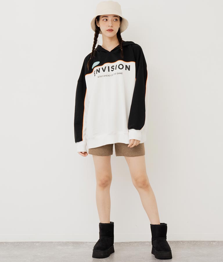 配色パイピング裏毛フーディー【親子お揃い】 793-8974