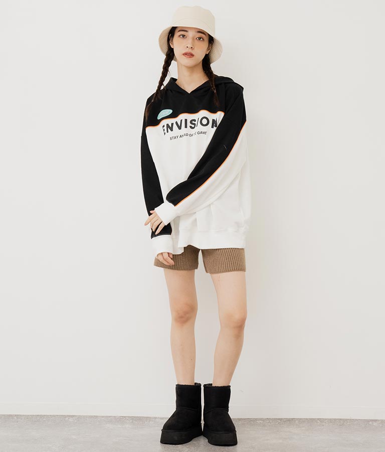 配色パイピング裏毛フーディー【親子お揃い】 793-8974