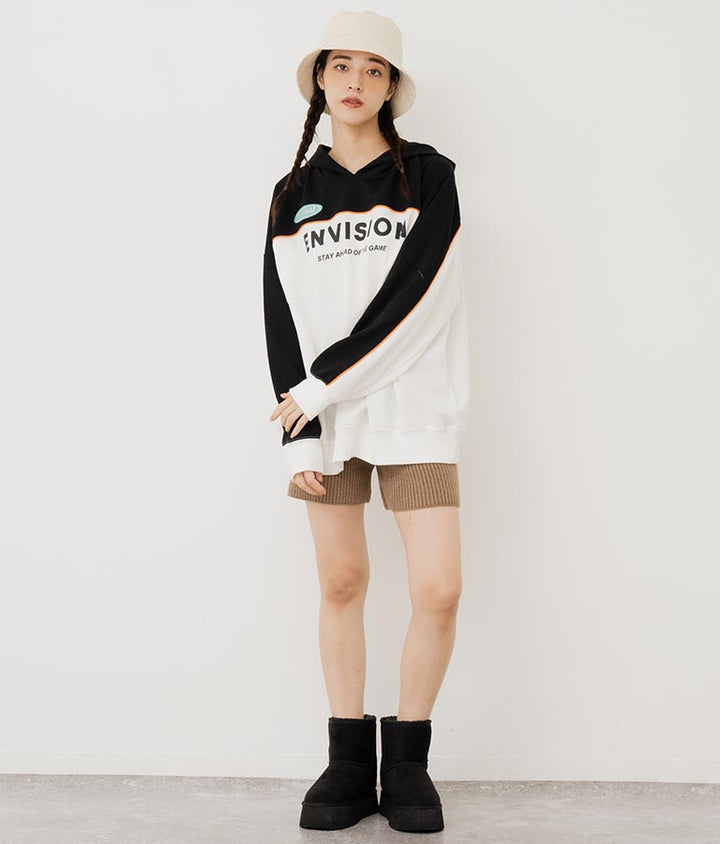 配色 パイピング 裏毛 フーディー【親子お揃い】 793-8974