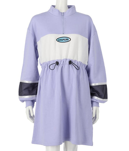 配色スウェットワンピース 917-7317