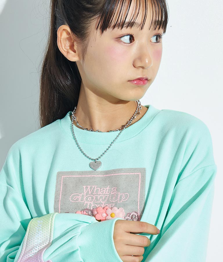 2連チェーンハートネックレス