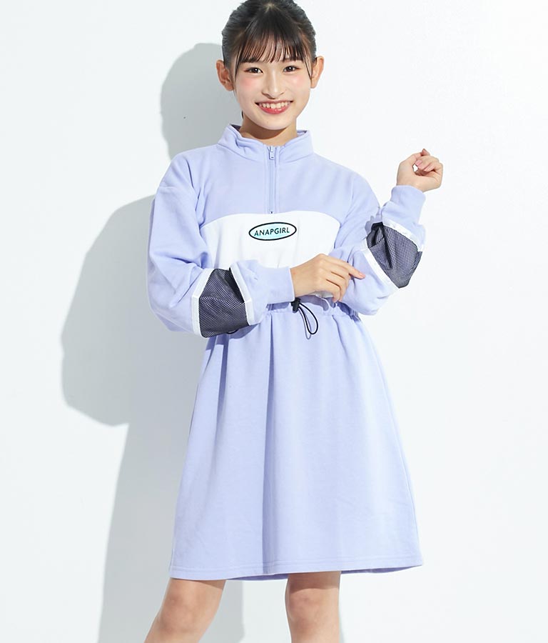 配色スウェットワンピース 917-7317