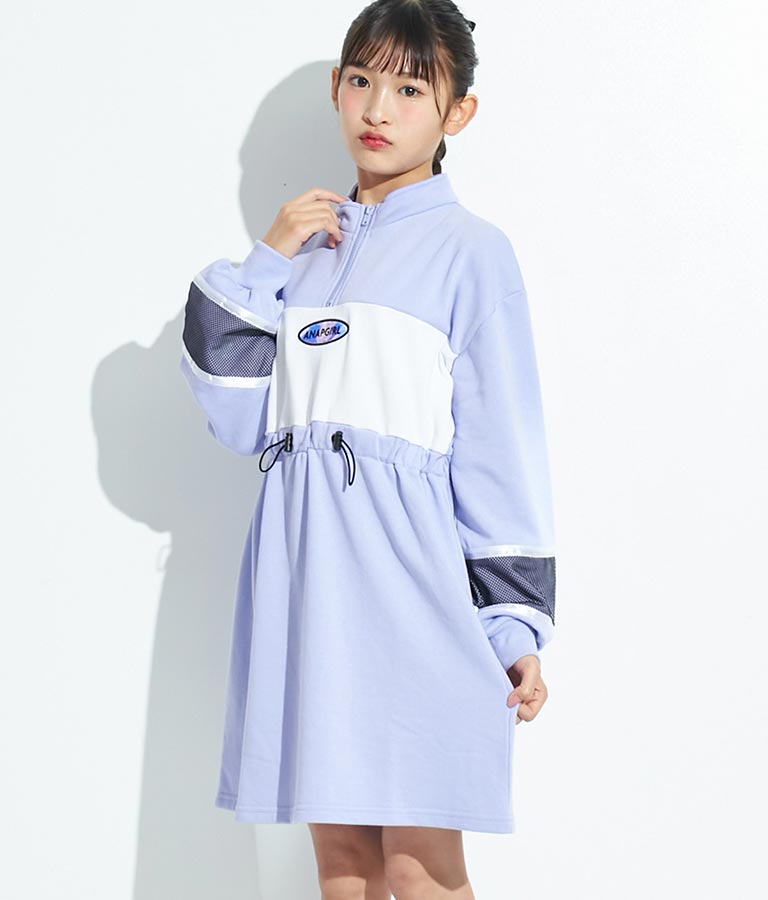 配色スウェットワンピース 917-7317