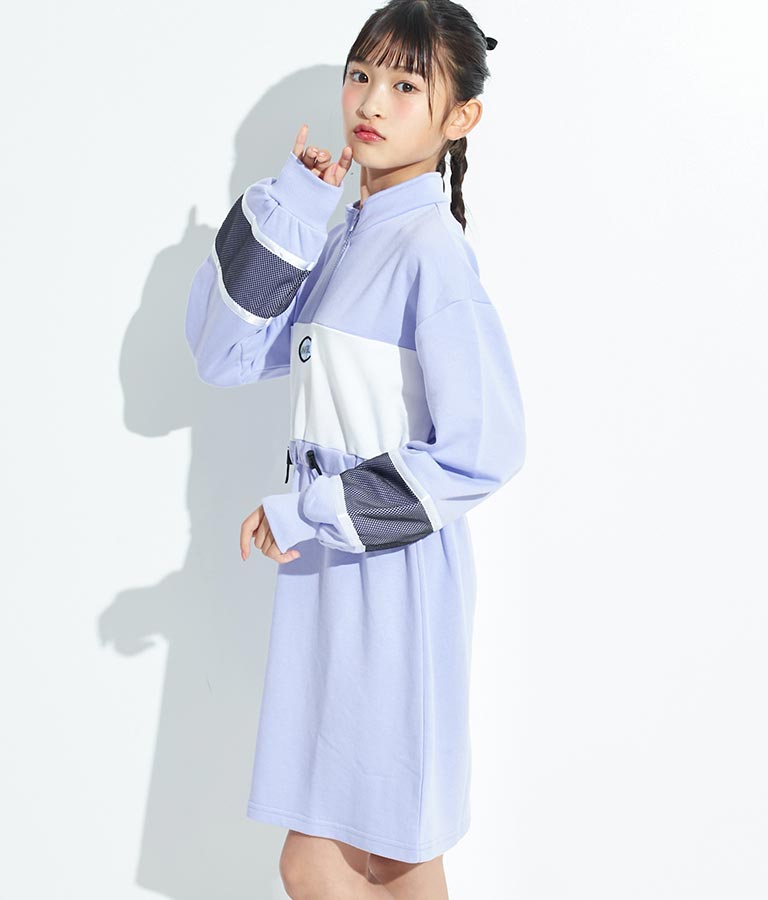 配色スウェットワンピース 917-7317