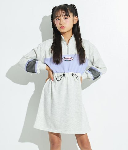 配色スウェットワンピース 917-7317