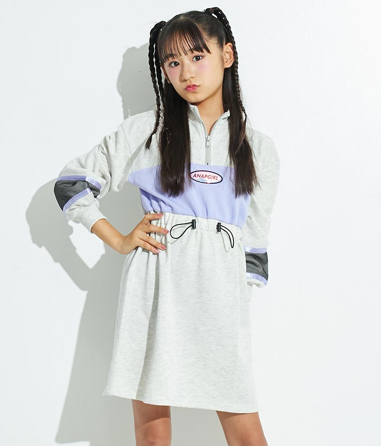 配色スウェットワンピース 917-7317