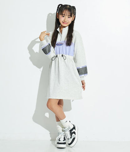 配色スウェットワンピース 917-7317