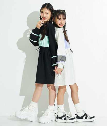 配色スウェットワンピース 917-7317