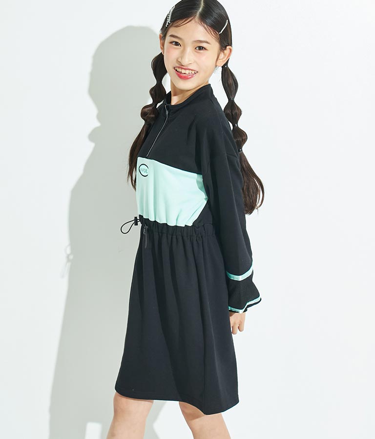 配色スウェットワンピース 917-7317