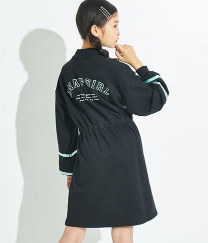 配色スウェットワンピース 917-7317