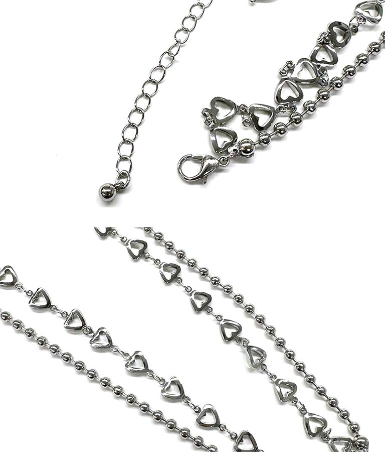2連チェーンハートネックレス 919-7312