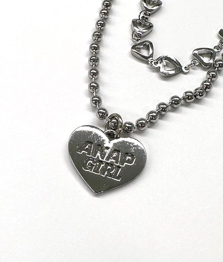 2連チェーンハートネックレス 919-7312