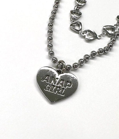 2連チェーンハートネックレス 919-7312