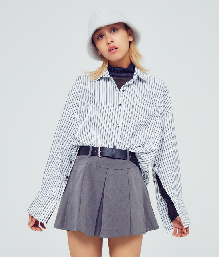 ロゴプリント シアー ハイネック トップス 793-9031