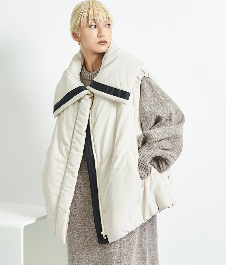 EimeeLawビッグカラーボリュームジレ 364-9176