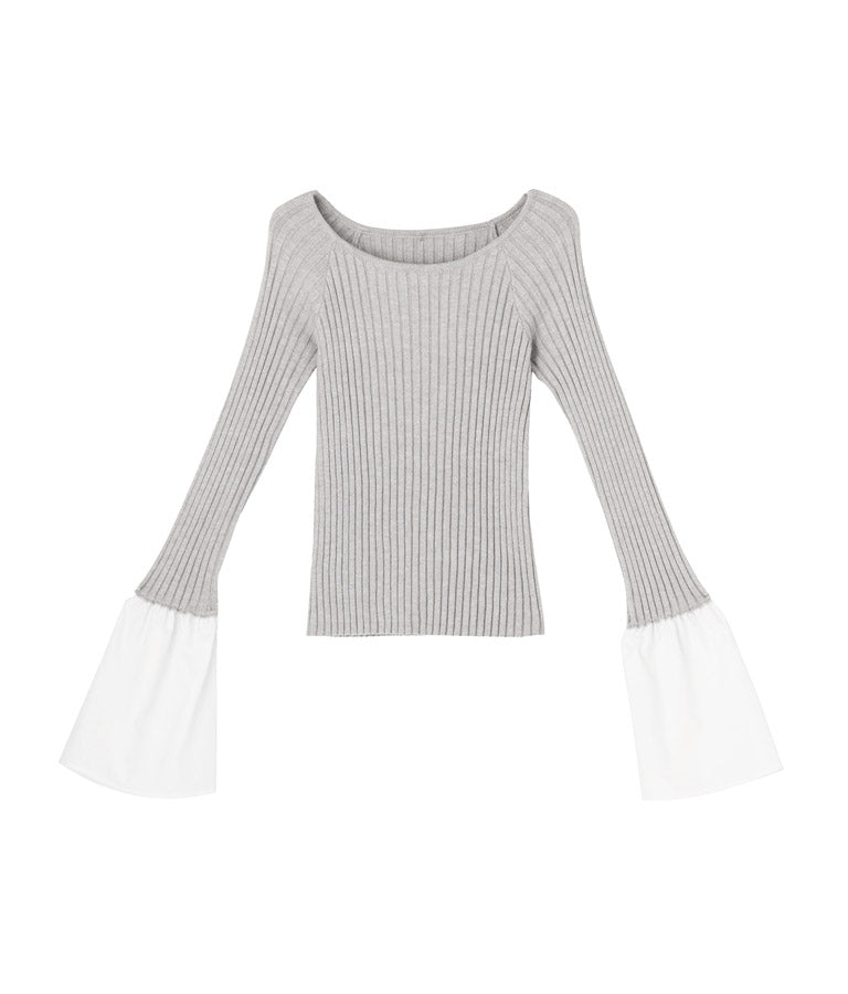 袖切り替え ベルスリーブ ニット 523-6781