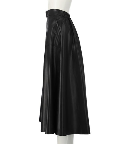 フェイクレザー フレア スカート 151-5512