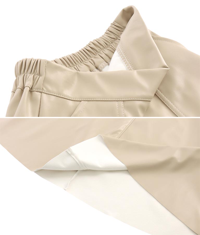 フェイクレザー フレア スカート 151-5512