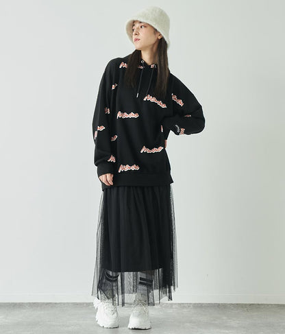 英字柄裏毛 スウェット パーカー【親子お揃い】