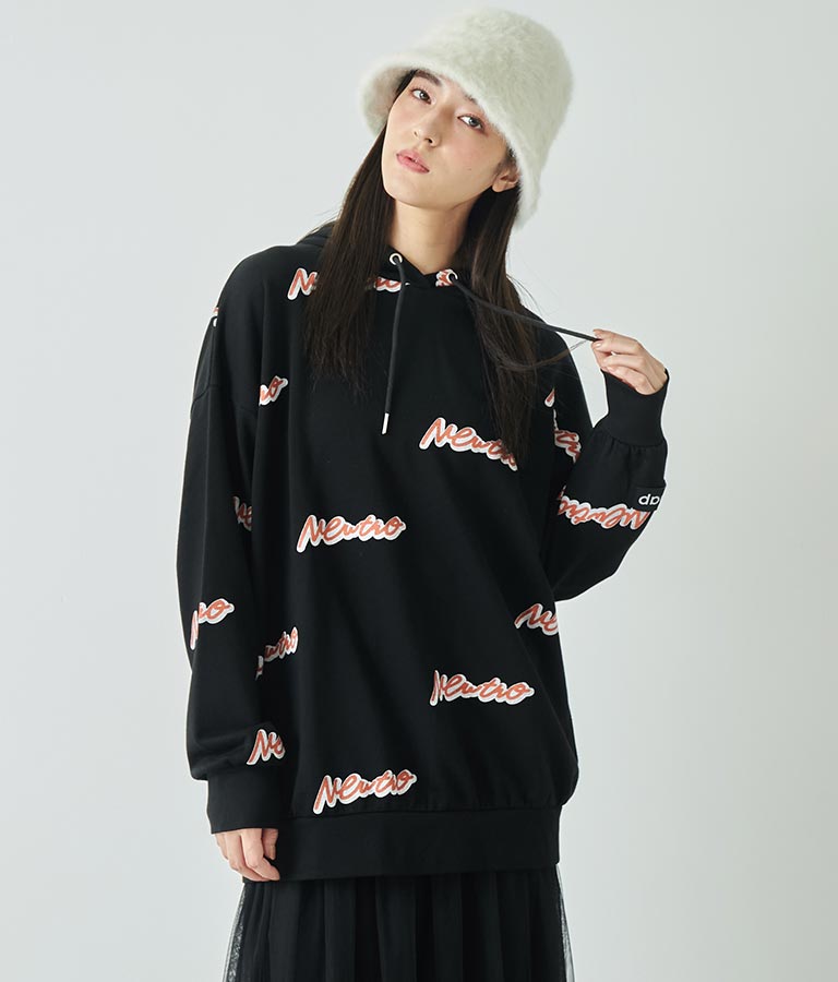 英字柄 裏毛 スウェット パーカー【親子お揃い】 793-9041