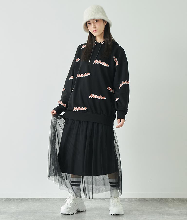 英字柄 裏毛 スウェット パーカー【親子お揃い】 793-9041