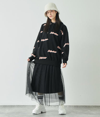 英字柄 裏毛 スウェット パーカー【親子お揃い】 793-9041