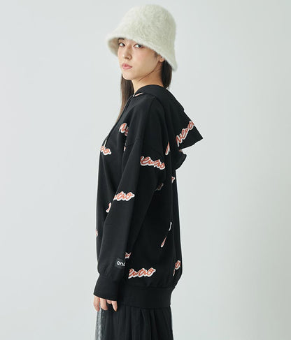 英字柄 裏毛 スウェット パーカー【親子お揃い】 793-9041