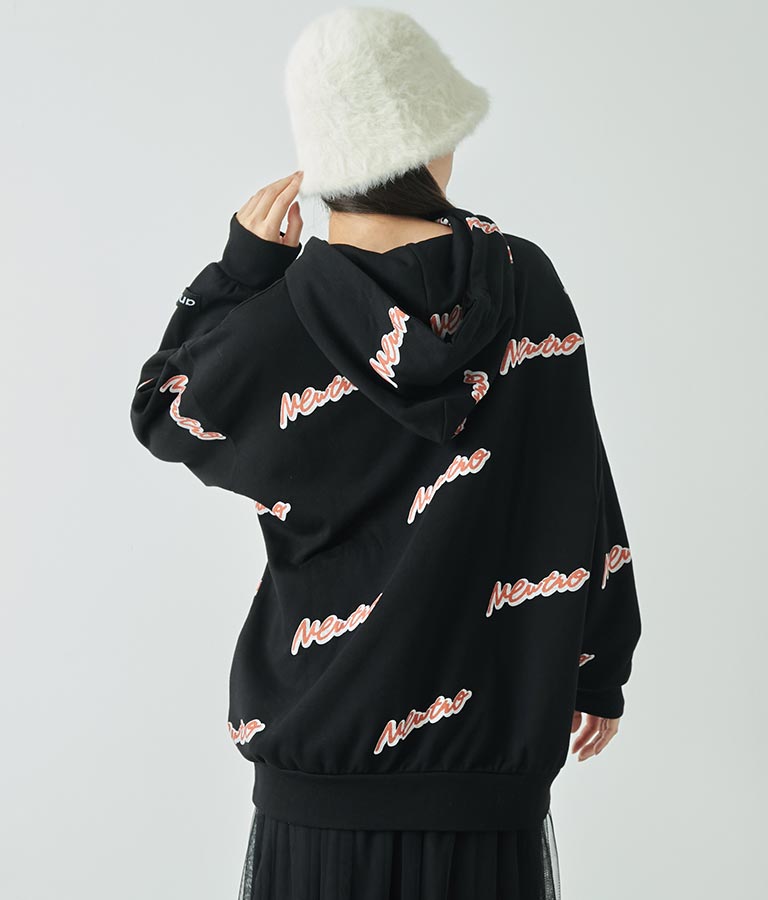 英字柄 裏毛 スウェット パーカー【親子お揃い】 793-9041