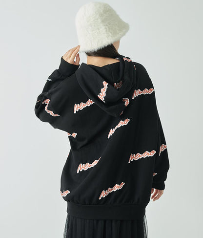 英字柄 裏毛 スウェット パーカー【親子お揃い】 793-9041