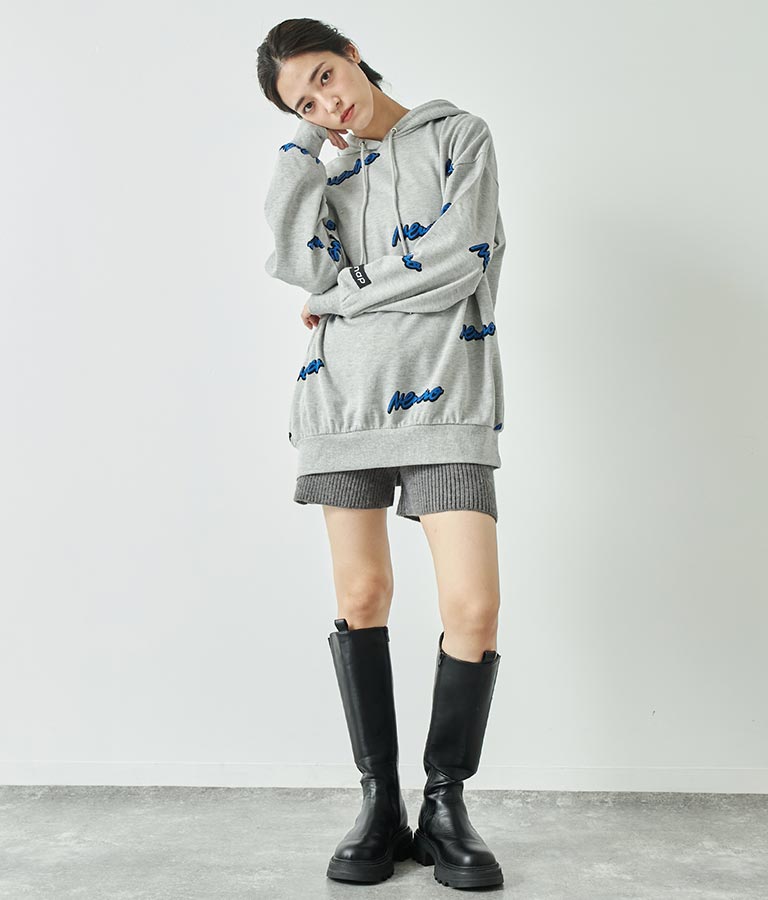 英字柄 裏毛 スウェット パーカー【親子お揃い】 793-9041