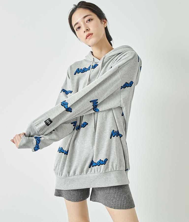 英字柄 裏毛 スウェット パーカー【親子お揃い】 793-9041