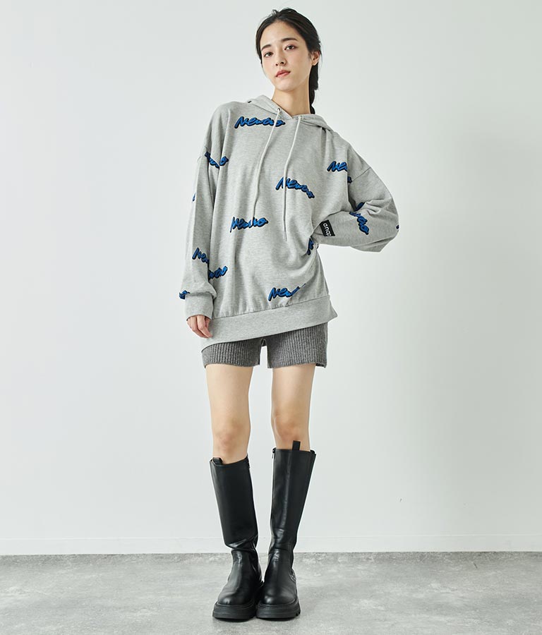 英字柄 裏毛 スウェット パーカー【親子お揃い】 793-9041