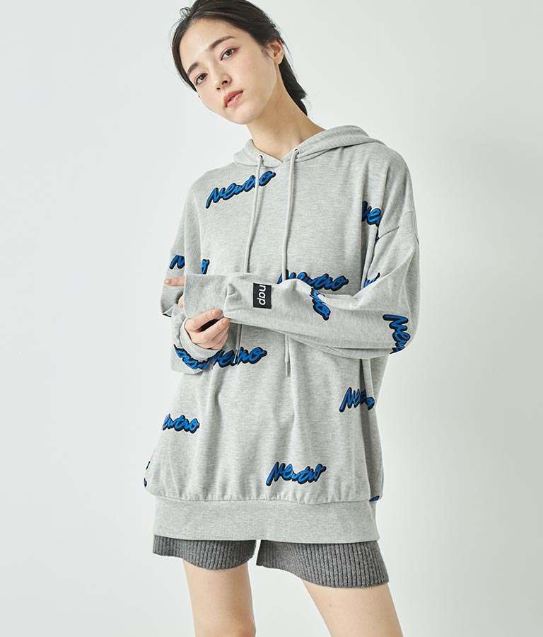 英字柄 裏毛 スウェット パーカー【親子お揃い】 793-9041