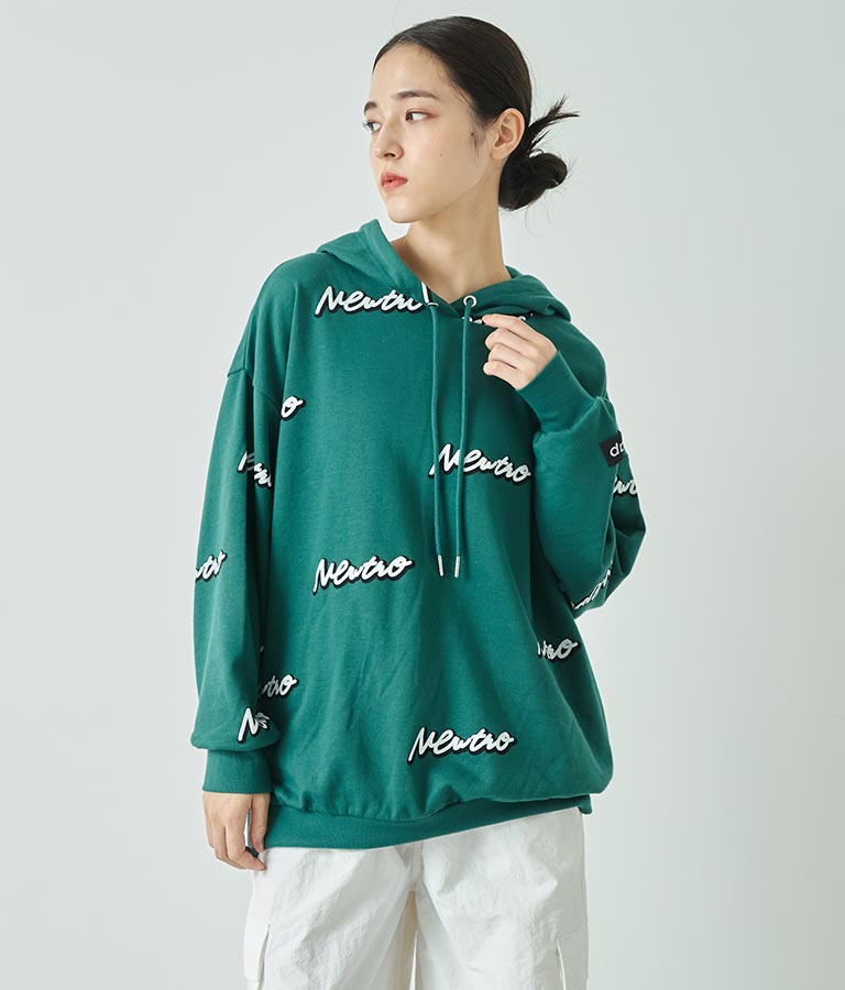 英字柄 裏毛 スウェット パーカー【親子お揃い】 793-9041