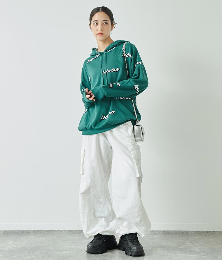 英字柄 裏毛 スウェット パーカー【親子お揃い】 793-9041