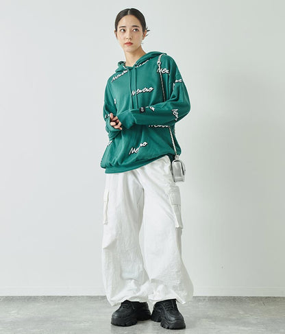 英字柄 裏毛 スウェット パーカー【親子お揃い】 793-9041