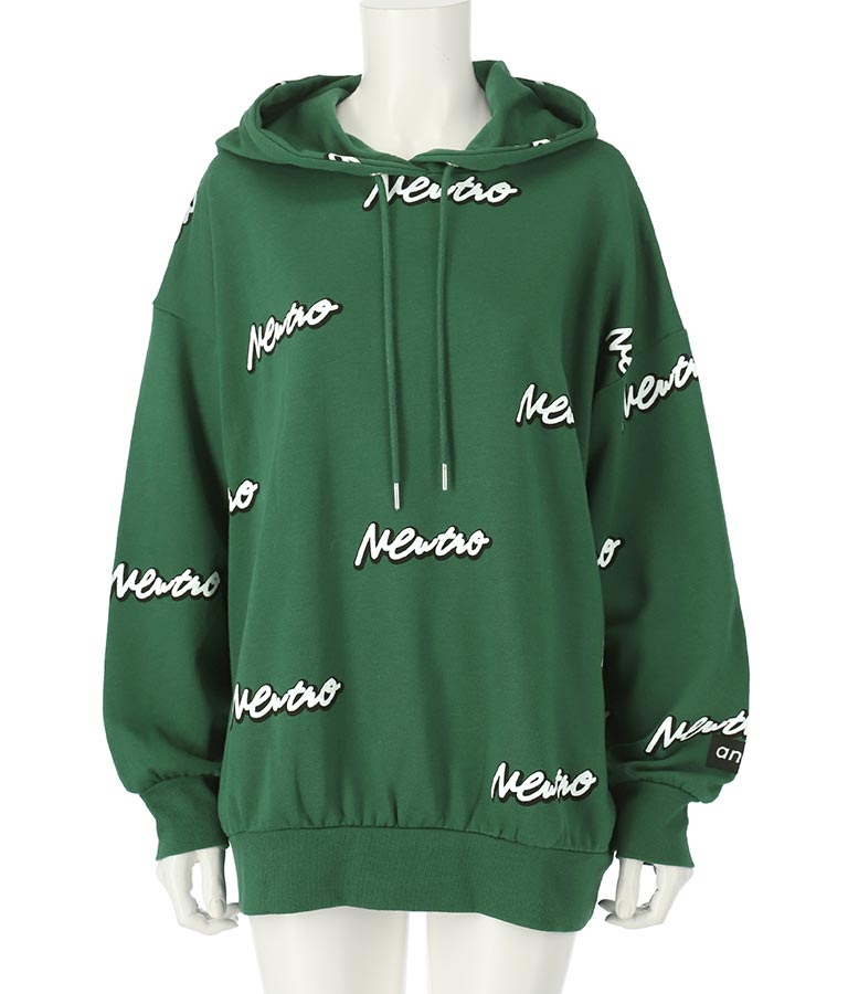 英字柄 裏毛 スウェット パーカー【親子お揃い】 793-9041